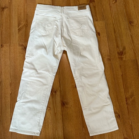 Signature Levi Strauss Women’s Size 12 Heritage High Rise Straight Cream Jeans - Picture 7 of 7